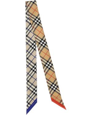 Burberry Karierter Seidenschal - Mettallic