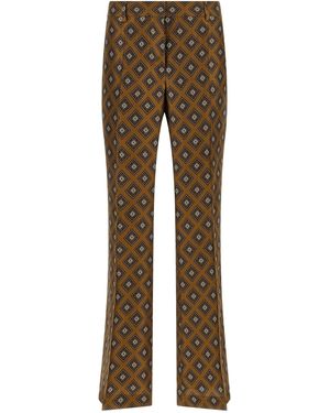 Alberto Biani Tie-print Trousers - Brown
