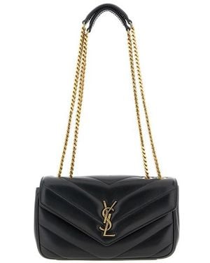 Saint Laurent Borsa A Spalla 'Loulou' Piccola - Nero