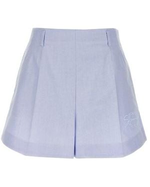 Givenchy Embroidery Shorts Bermuda E Short Celeste-Donna - Blu