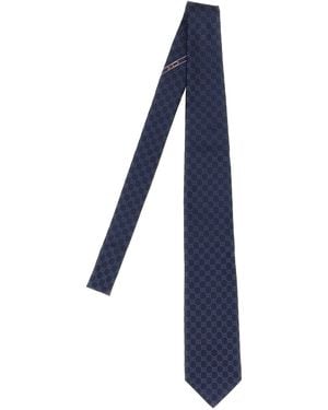 Gucci 'Double G' Tie - Blue