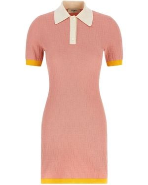 Fendi Color-block Dress - Pink