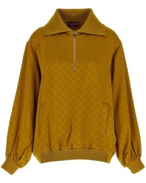 Gucci Jacquard-Pullover "Gg" - Gelb