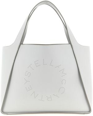 Stella McCartney Tote Bag With Perforated Logo - White