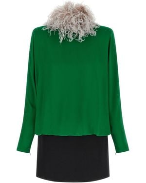 Valentino Garavani Georgette Dress - Green
