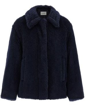 Max Mara Cappotto Corto Con Colletto A Camicia - Blu