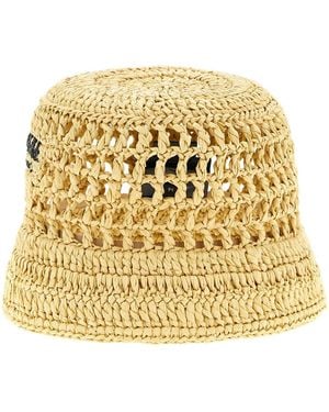 Prada Crochet Logo Bucket Hat - Metallic