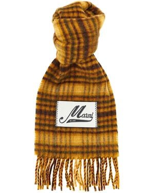 Marni Plaid Scarf - Metallic