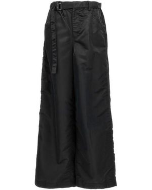 Sacai Pantalone twill nylon - Nero