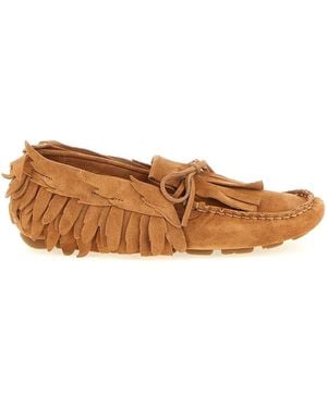Alberta Ferretti Suede Loafers - Brown