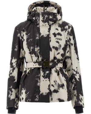 Fendi Skijacke "Frosted Fauna" - Schwarz