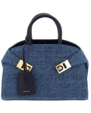 Ferragamo Borsa A Mano 'Hug (Xs) - Blu