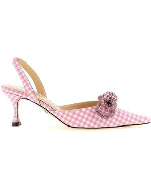 Mach & Mach 'double Bow' Slingback - Pink