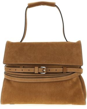 Moschino 'tie Me' Shoulder Bag - Brown