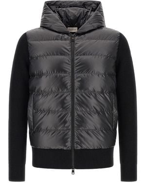 Moncler Padded Cardigan With Hood - Black