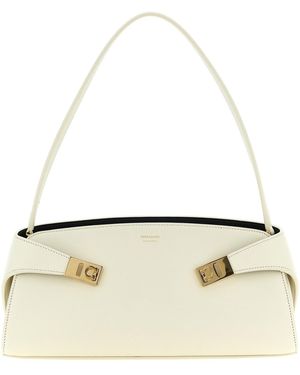 Ferragamo 'hug East-west' Shoulder Bag - White