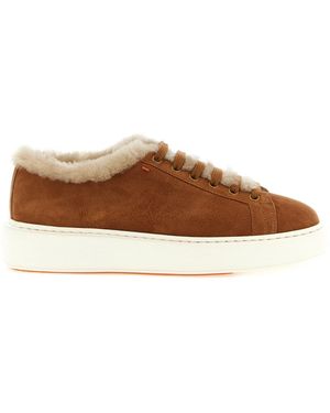Santoni 'cleanmount' Trainers - Brown