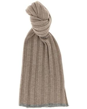 Brunello Cucinelli Sciarpa Cashmere Coste - Neutro