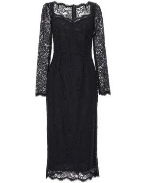 Dolce & Gabbana 'Pizzo Stretch' Dress - Black
