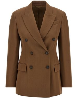 Brunello Cucinelli Double-breasted Blazer - Brown