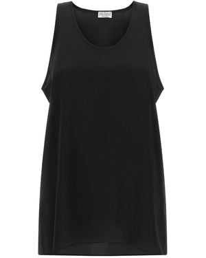 Brunello Cucinelli 'monile' Silk Top - Black