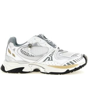 Versace Sneakers "Icaro" Aus Netzgewebe Und Leder - Weiß