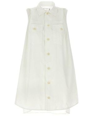 Sacai Chemisier Dress in Black | Lyst