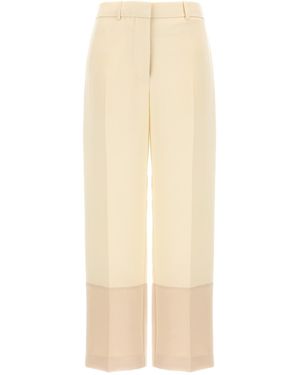 Tory Burch Cropped Trousers - Natural