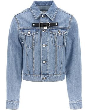 JW Anderson J.W.Anderson 'Padlock Strap Trucker' Jacket - Blue