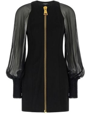 Balmain Xl Zip Dress - Black