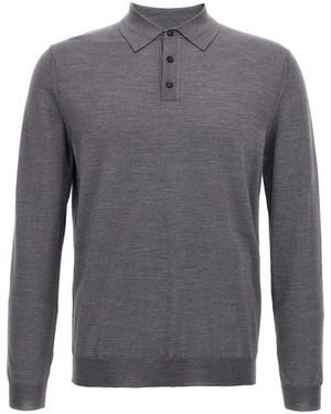 Zanone Polo 'Polo Ml Slim Fit' - Grey