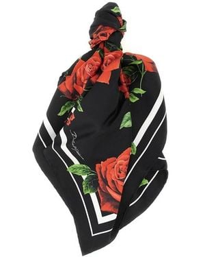 Dolce & Gabbana Foulard 'Rose' - Nero