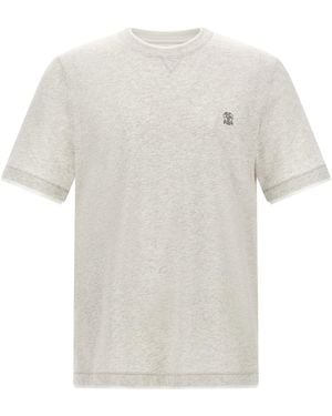 Brunello Cucinelli Double T-shirt - White