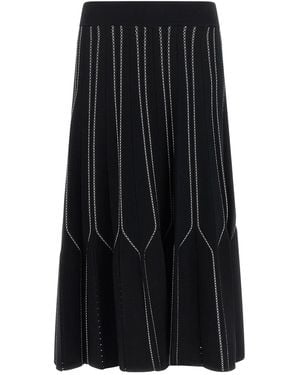 Elisabetta Franchi Origami Knit Skirt - Black
