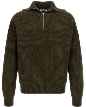 Jil Sander Half-zip Jumper - Green
