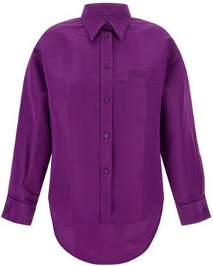 Balenciaga Silk Shirt - Purple