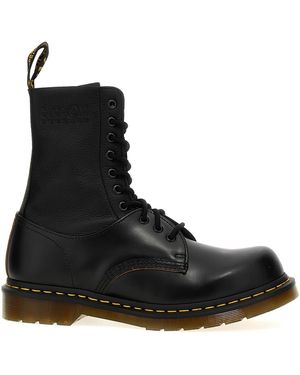 MM6 by Maison Martin Margiela 'twist' Ankle Boots Mm6 X Dr Martens - Black