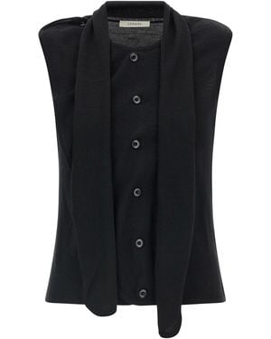 Lemaire Gilet Pannello Drappeggiato - Nero
