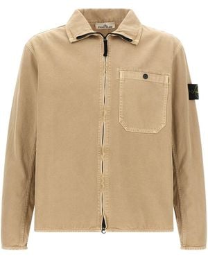 Stone Island '1200014' Overshirt - Natural