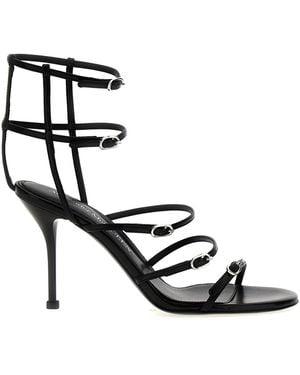 McQueen Sandals 'Strap Leather' - Black