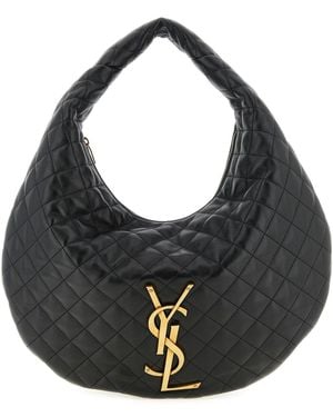 Saint Laurent 'hobo Icare' Shoulder Bag - Black