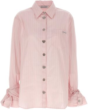 Mach & Mach Gestreiftes Hemd Mit Schmuck - Pink