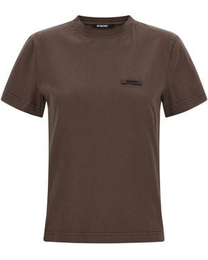 Jacquemus 'Le T-Shirt Gros-Grain' - Brown