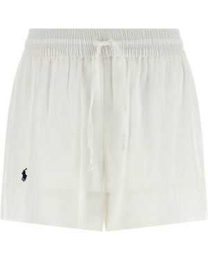 Polo Ralph Lauren Linen Shorts - White