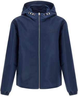 Givenchy Giacca A Vento Con Dettagli Metallici - Blu