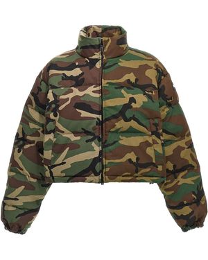 Vetements Camouflage-Daunenjacke - Grün
