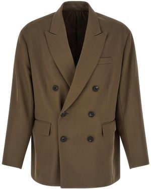 Ssstein Double-breasted Blazer - Brown