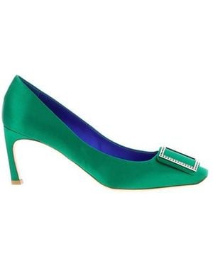 Roger Vivier Trompette Decollete Verde-Donna