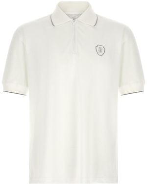Brunello Cucinelli Techno Piquet Polo Shirt - White