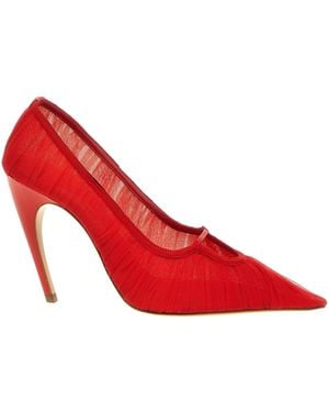 Nensi Dojaka Tulle Court Shoes - Red